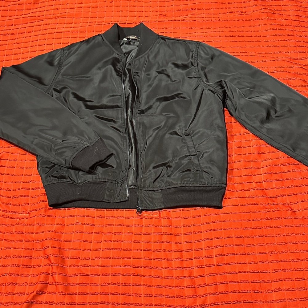 Classic Black Bomber Jacket